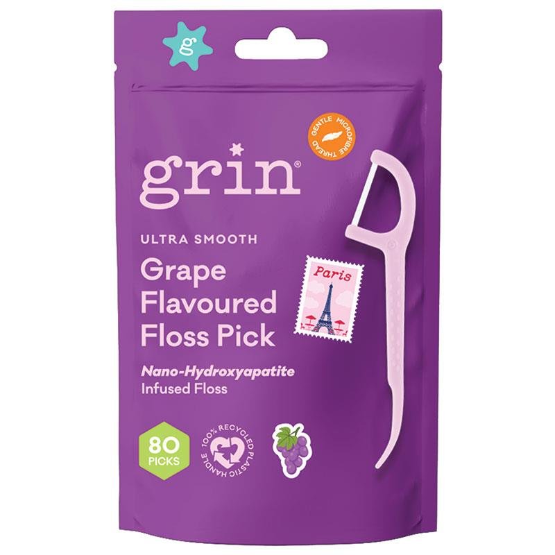Grin 超顺滑葡萄味牙线棒 80支