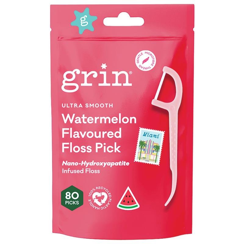 Grin 西瓜味牙线棒 80支