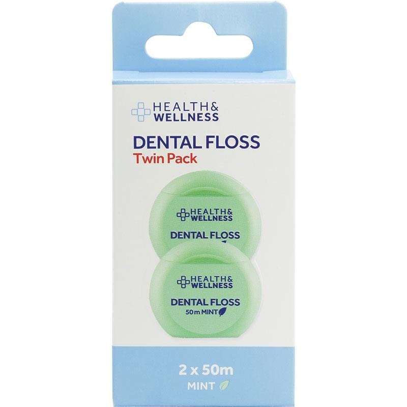 Health & Wellness 薄荷味牙线 2×50米 双支装