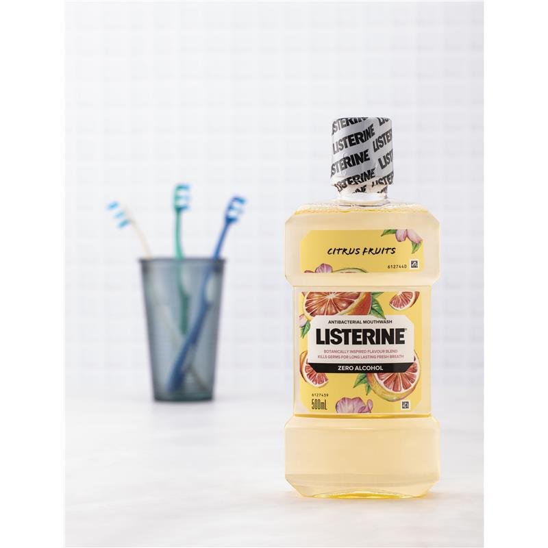 Listerine 李施德林 无酒精抗菌漱口水 柑橘味 500ml