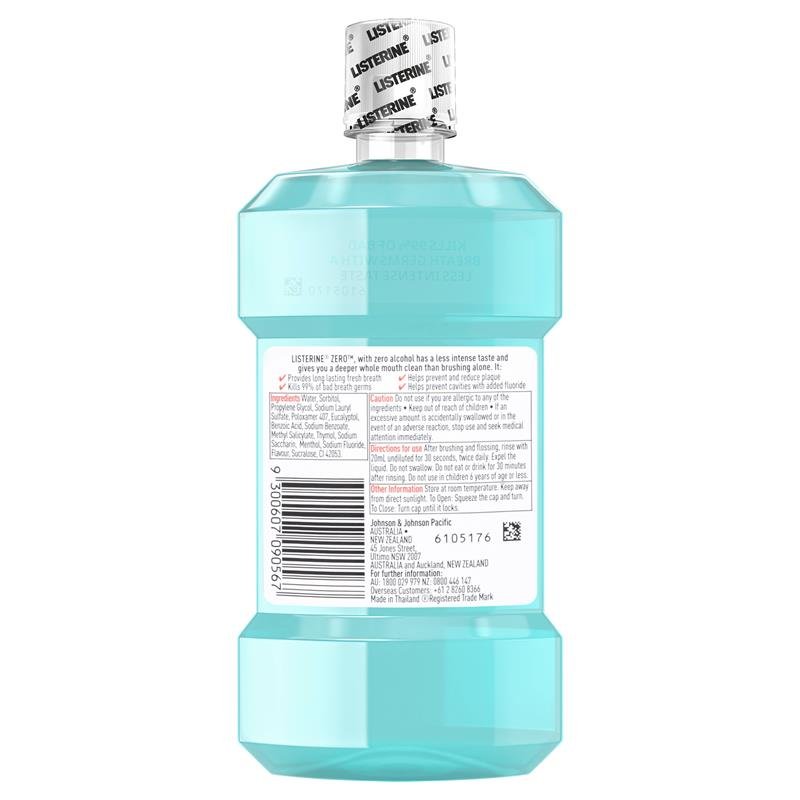 Listerine 李施德林 零酒精抗菌漱口水 温和口味 250mL