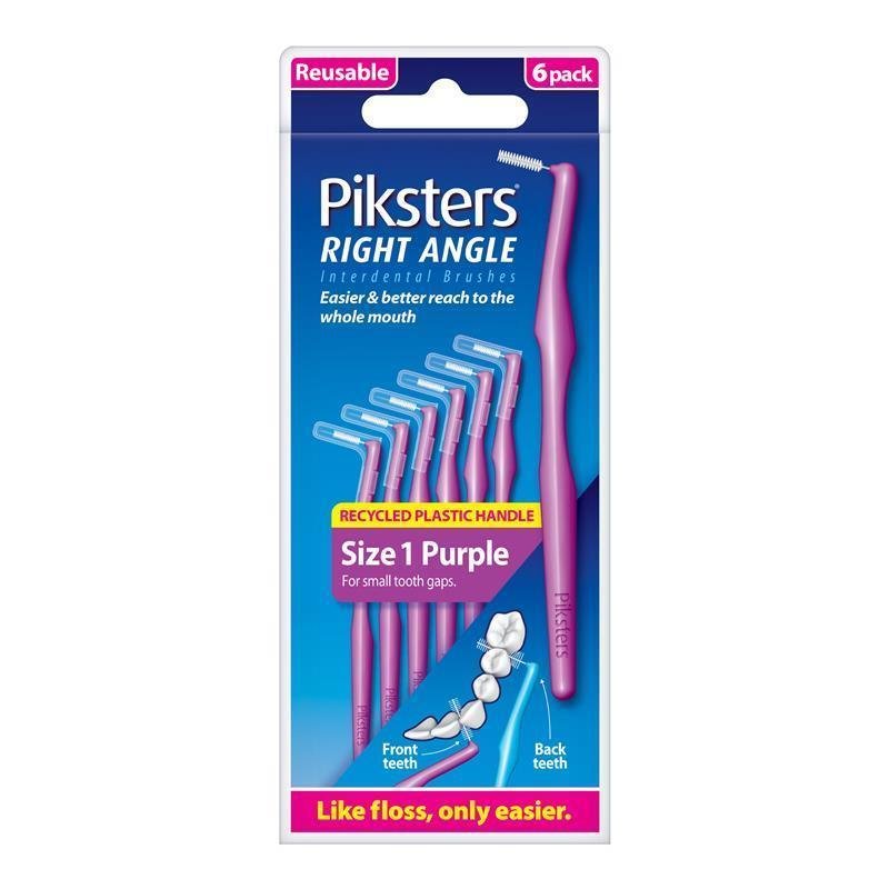 Piksters 直角齿间刷 1号 紫色 6支