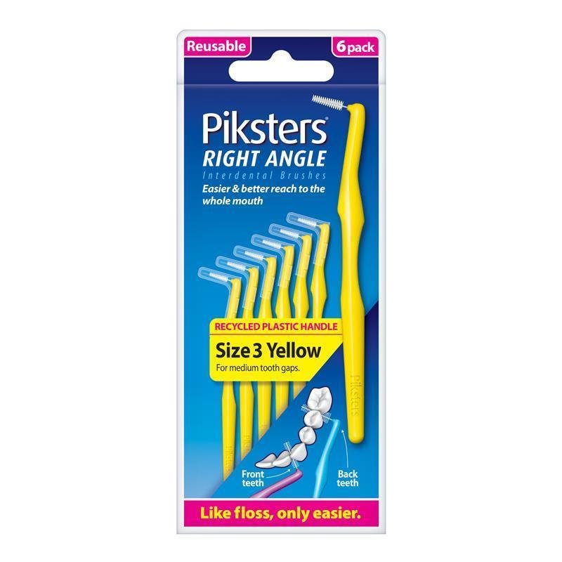 Piksters 直角齿间刷 3号 黄色 6支