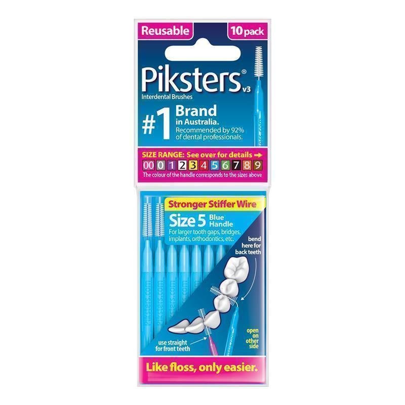 Piksters 齿间刷 5号 蓝色 10支