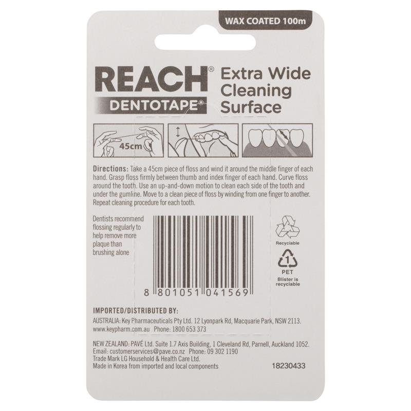 Reach Dentotape 宽扁牙线带 100m