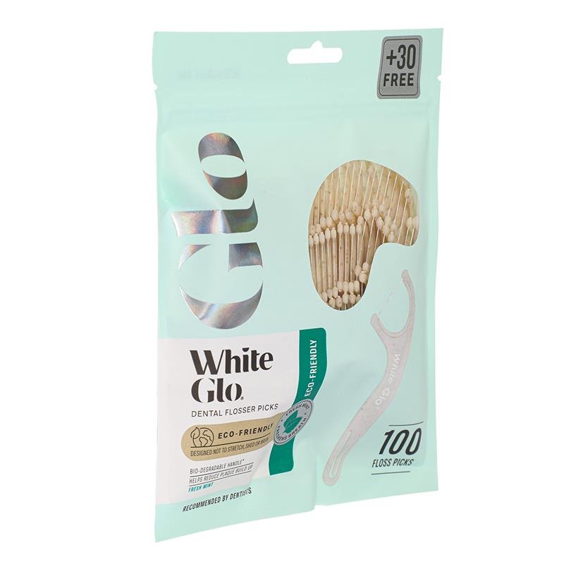 White Glo 环保薄荷牙线棒 70支装