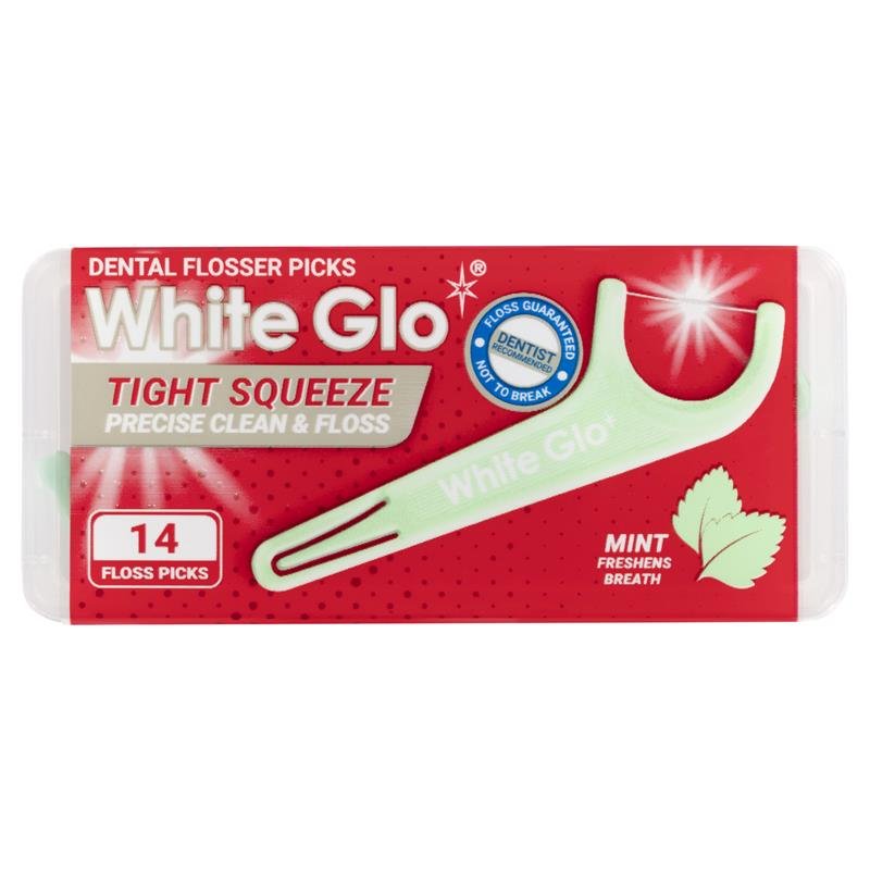 White Glo 旅行装牙线棒 14支