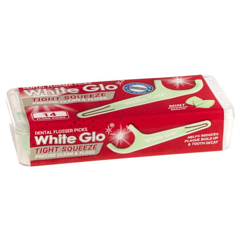 White Glo 旅行装牙线棒 14支