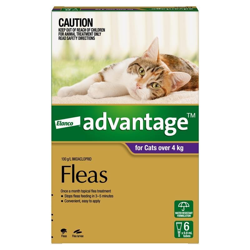 Advantage拜宠爽 猫用体外驱虫滴剂 4kg以上 6支