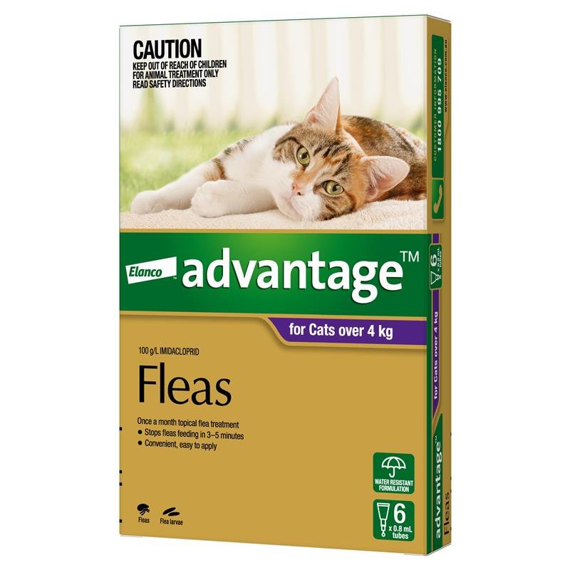Advantage拜宠爽 猫用体外驱虫滴剂 4kg以上 6支