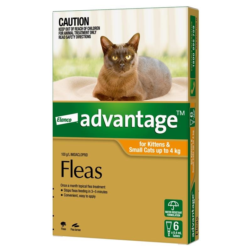 Advantage拜宠爽 幼猫及猫用体外驱虫滴剂 4kg以下 6支