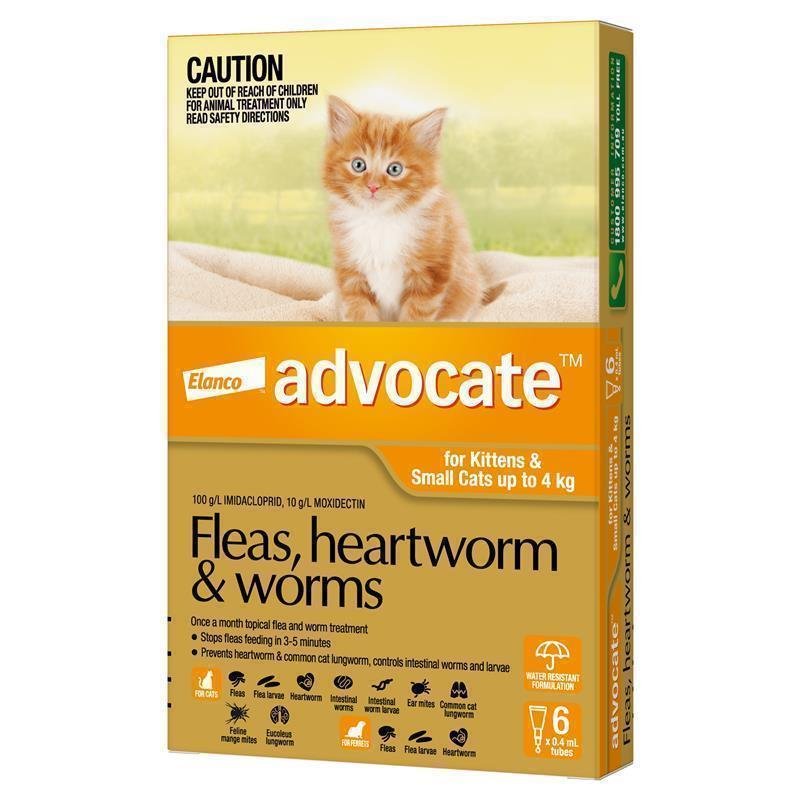 Advocate爱沃克 猫用体内外驱虫滴剂 0-4kg小型 6支