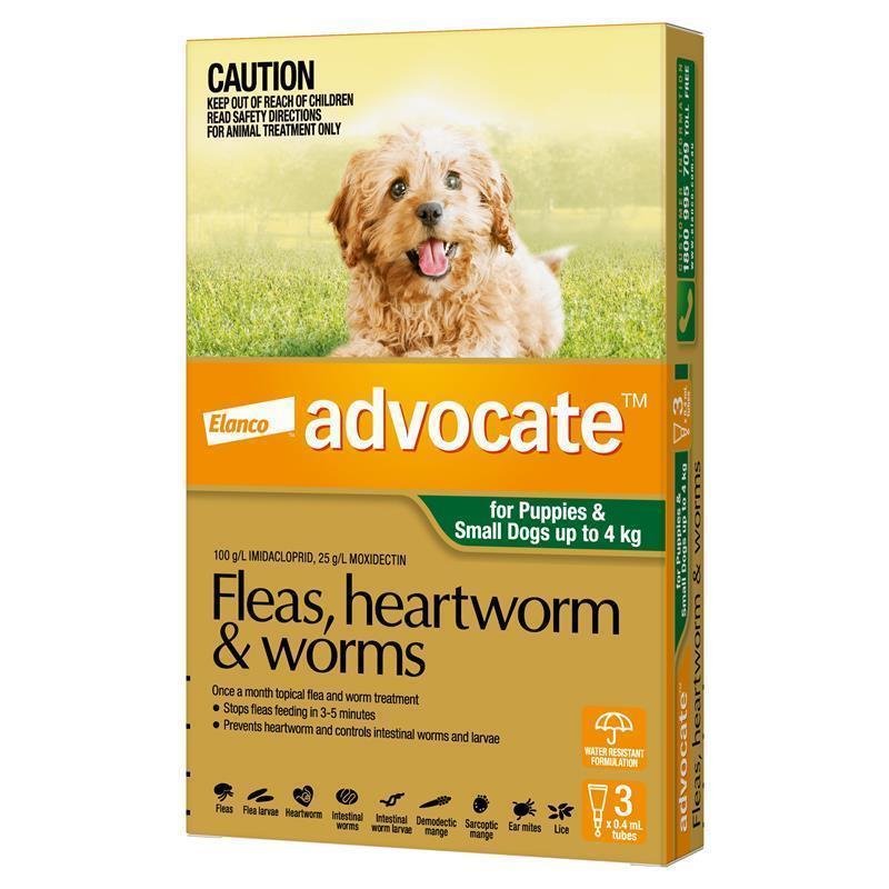 Advocate爱沃克 犬用体内外驱虫滴剂 0-4kg小型 3支