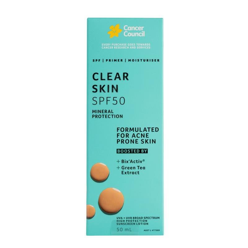 Cancer Council Clear Skin 清爽防晒乳 SPF50 50ml