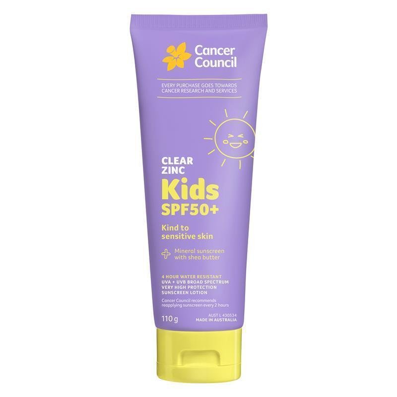 Cancer Council Clear Zinc Kids 儿童透明锌防晒 SPF50+ 110g