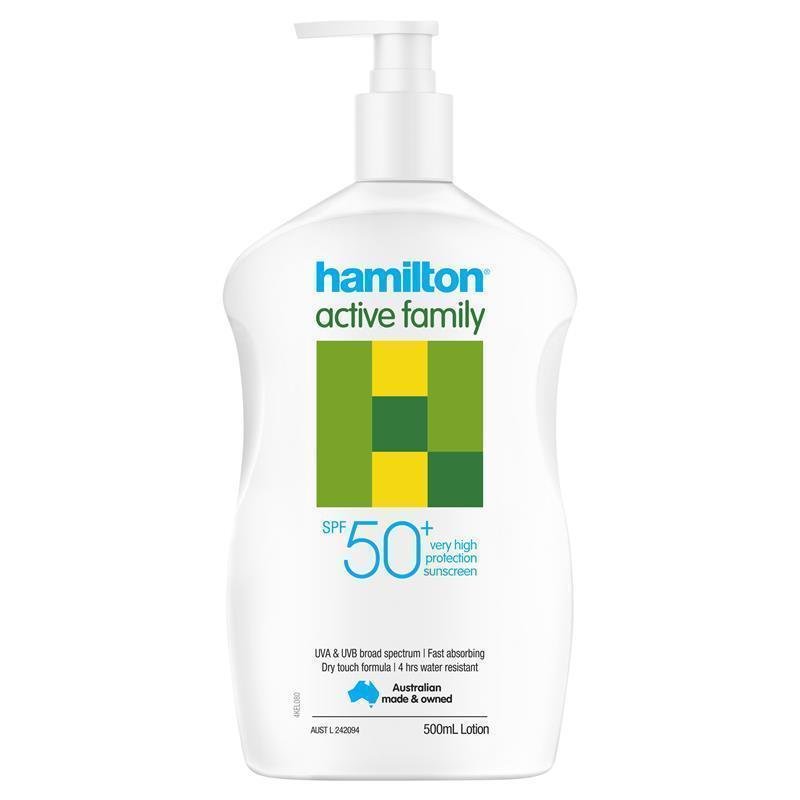 Hamilton Sun Active Family 家庭防晒乳 SPF50+ 500ml