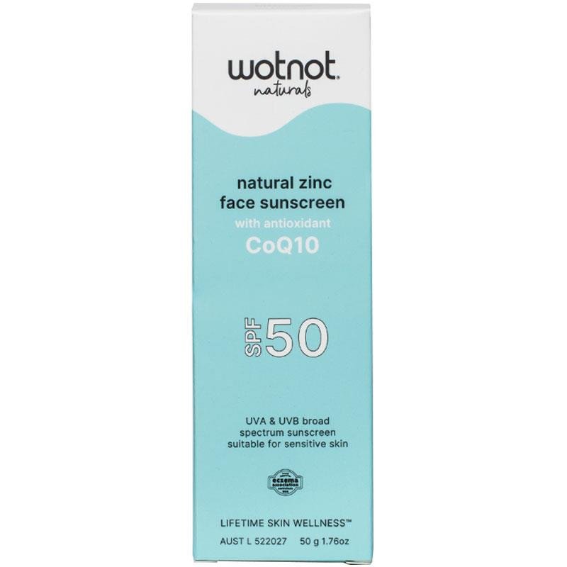 Wotnot Naturals 锌矿物面部防晒 含CoQ10 50g