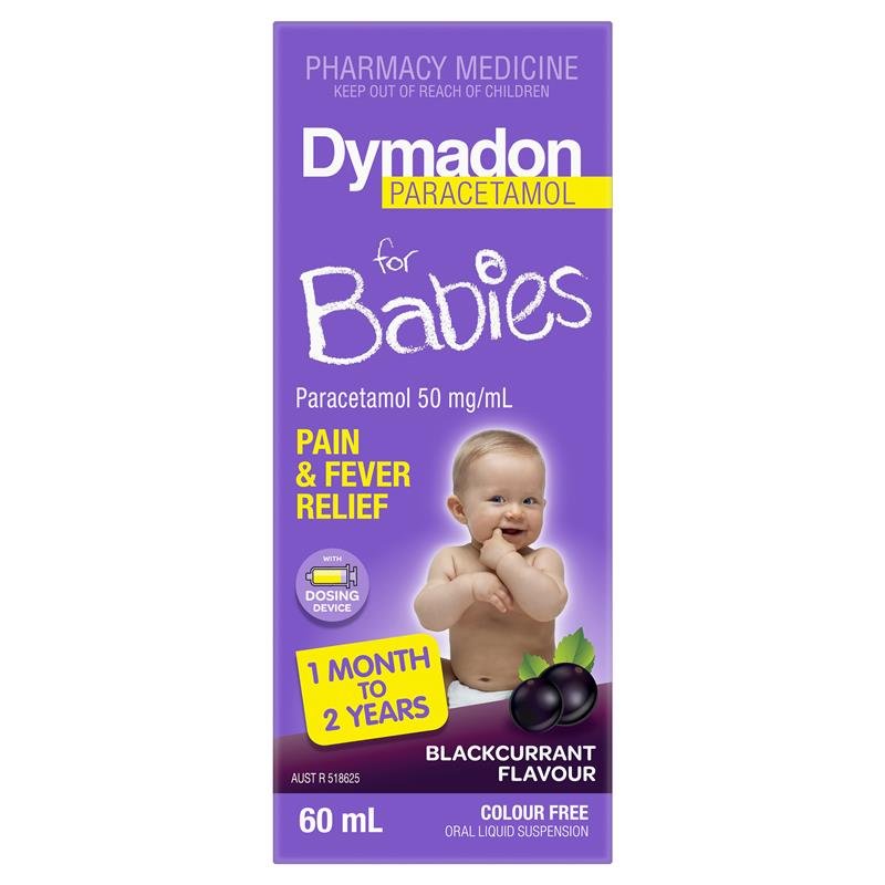 Dymadon 婴儿对乙酰氨基酚口服液 黑加仑味 1个月-2岁 60ml