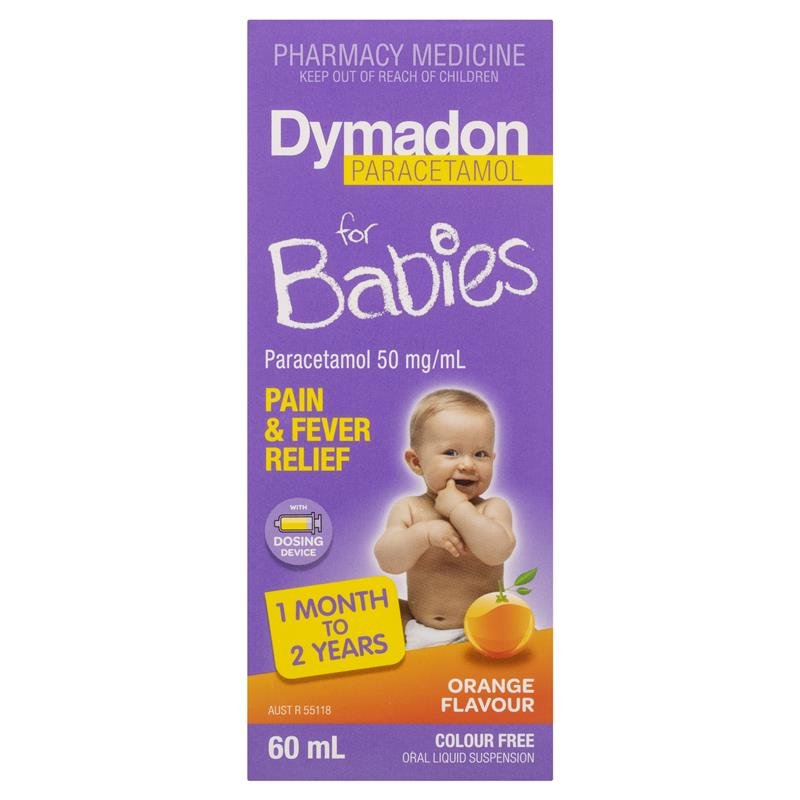 Dymadon 婴儿对乙酰氨基酚口服液 橙味 1个月-2岁 60ml