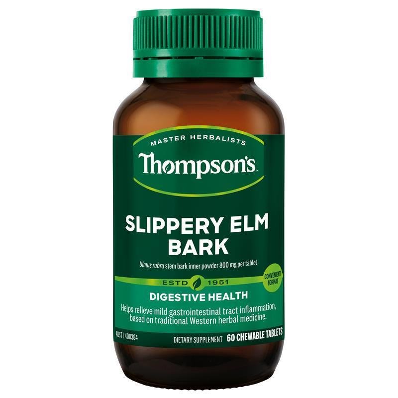 Thompson's 汤普森 Slippery Elm Bark 滑榆树皮 800mg 60片