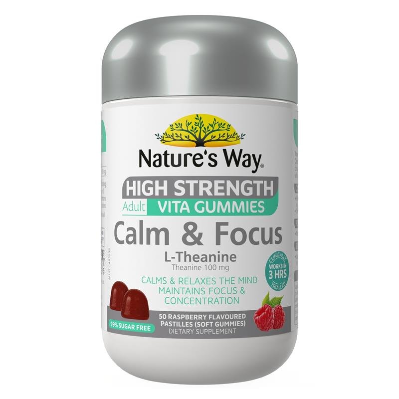 Nature's Way 成人高强度 Vita Gummies 软糖 Calm and Focus 50粒