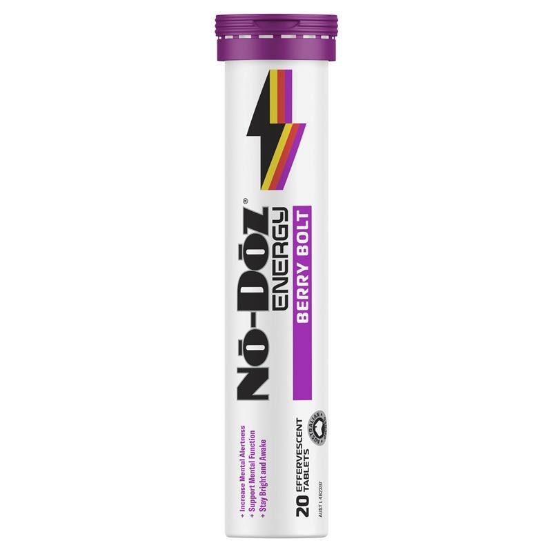No-Doz Energy 咖啡因提神片 浆果味 Berry Bolt 20片