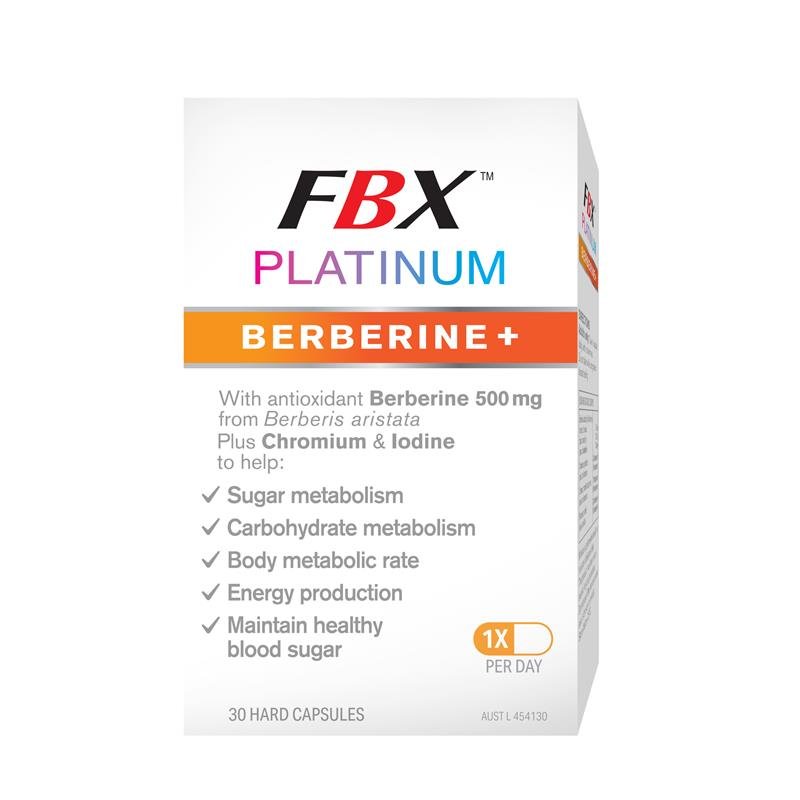 FBX Platinum Berberine+ 小檗碱(黄连素)胶囊 30粒