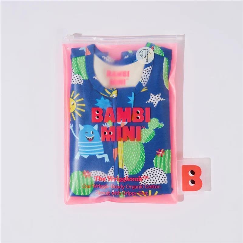 Bambi Mini Co. Wrigglesuit 婴儿连体爬服(带防滑脚)6-12个月 Beaucoup 蓝