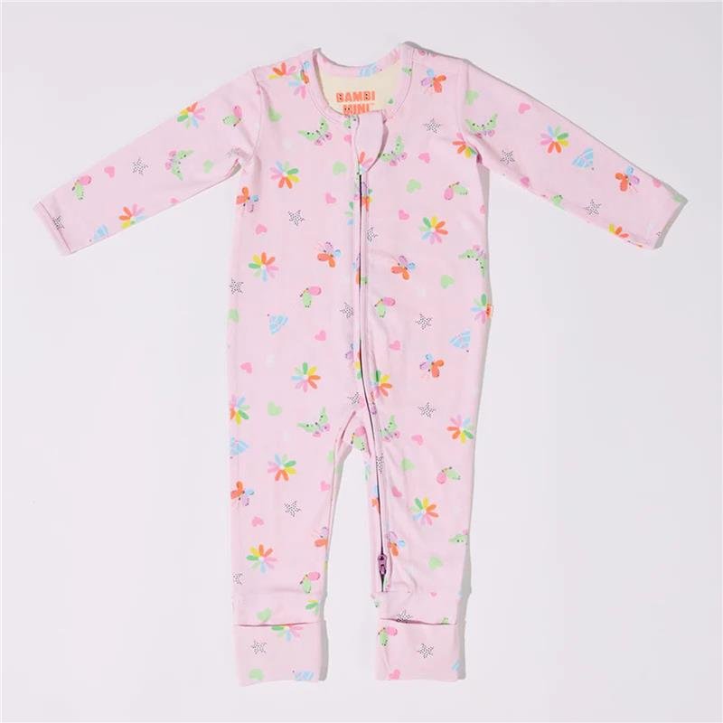 Bambi Mini Co. 婴儿连体睡衣 3-6个月 粉色 Festival Bloom