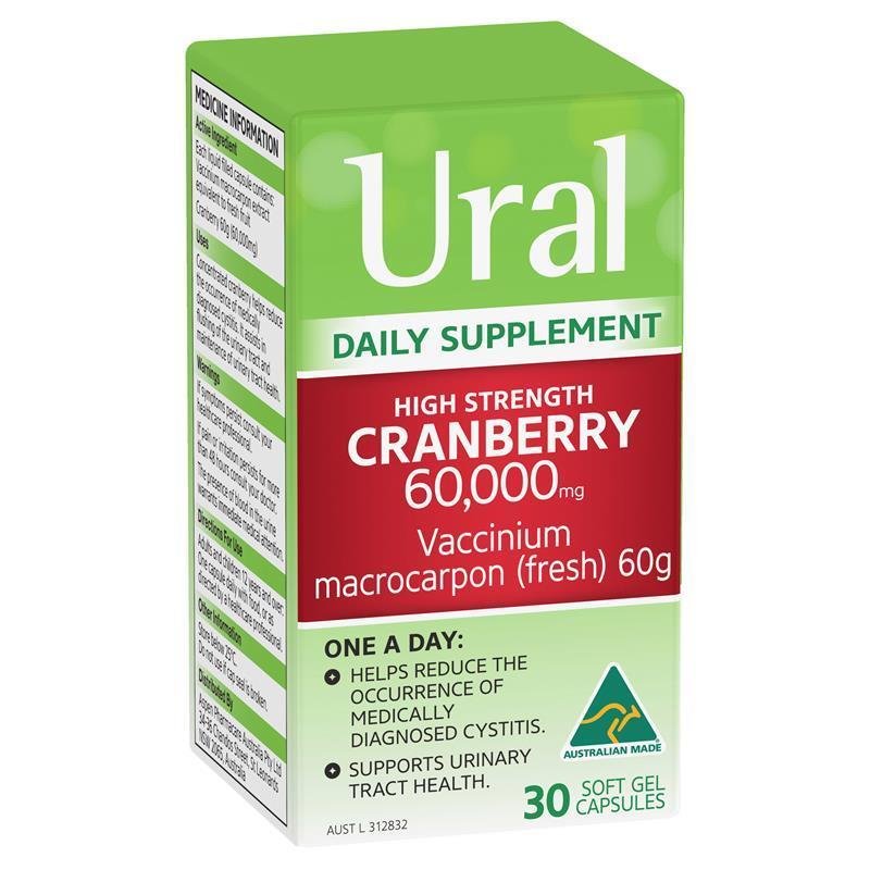 Ural 高浓度蔓越莓胶囊 60000mg 30粒