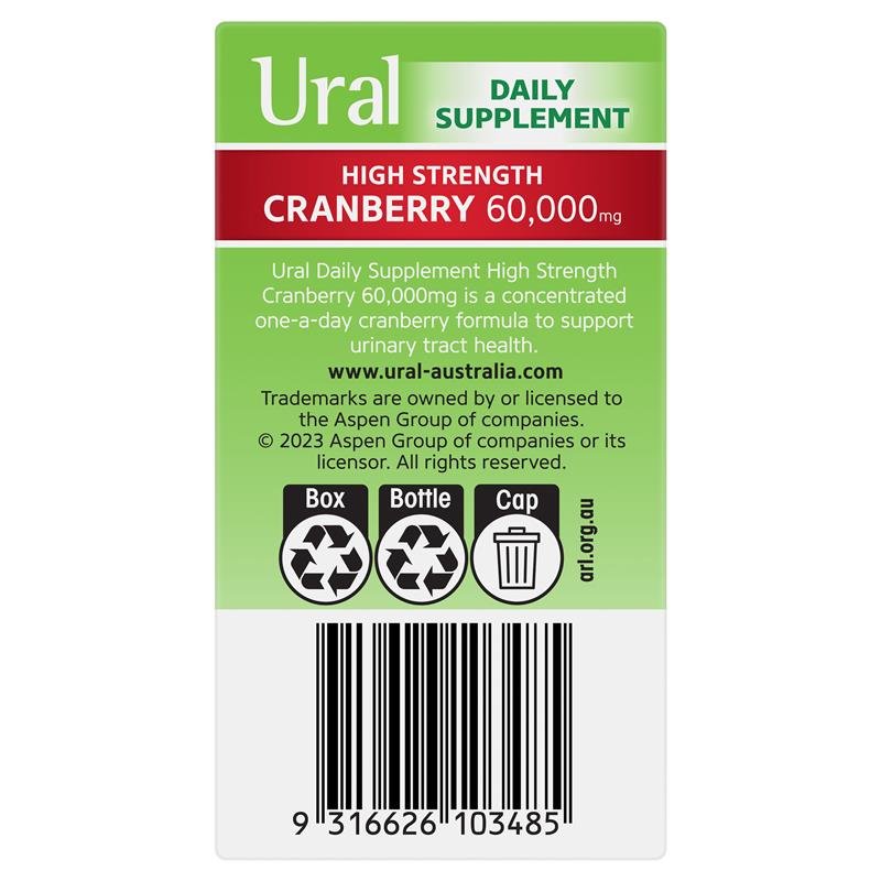 Ural 高浓度蔓越莓胶囊 60000mg 30粒