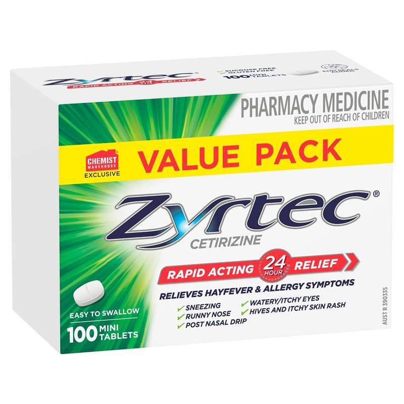 Zyrtec 仙特明抗过敏片 10mg 100片