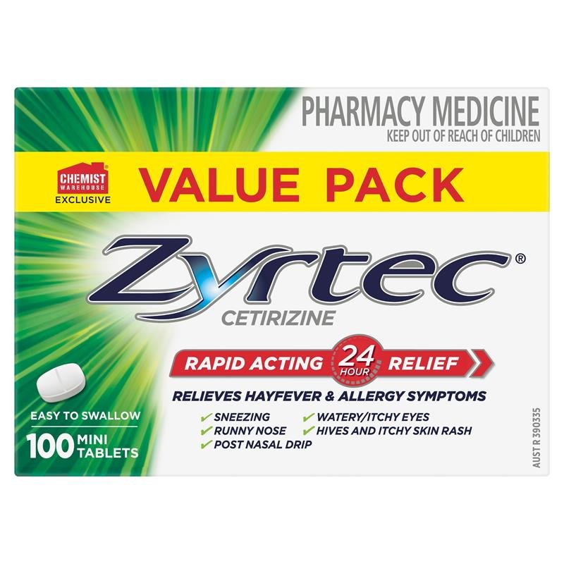 Zyrtec 仙特明抗过敏片 10mg 100片
