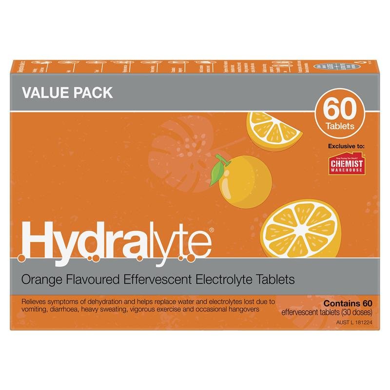 Hydralyte 电解质泡腾片 橙味 60片