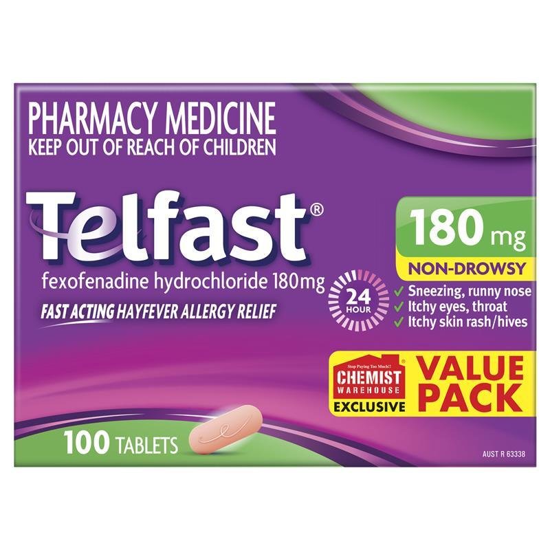 Telfast 抗过敏抗组胺片 180mg 100片