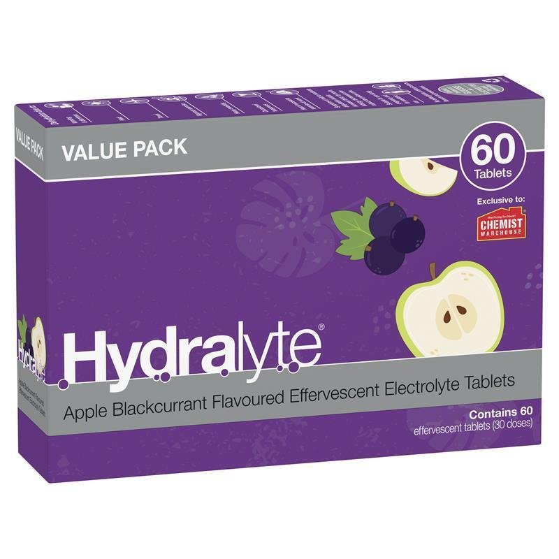 Hydralyte 电解质泡腾片 苹果黑加仑味 60片