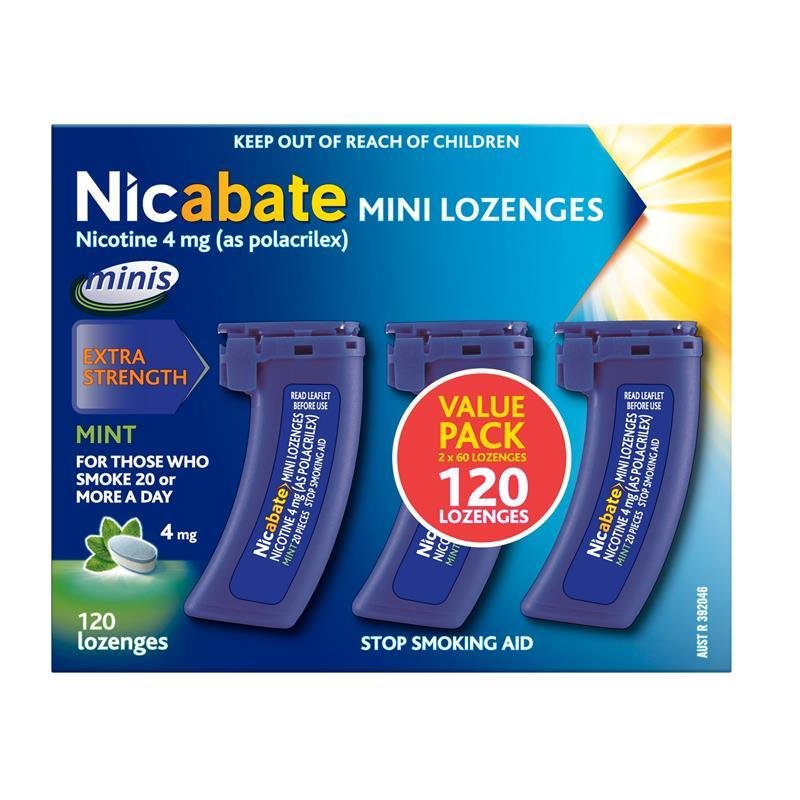 Nicabate Minis 尼古丁迷你含片 4mg 120粒