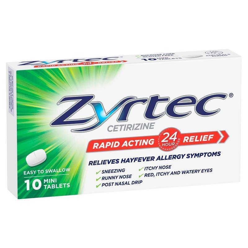 Zyrtec 仙特明抗过敏片 10mg 10片