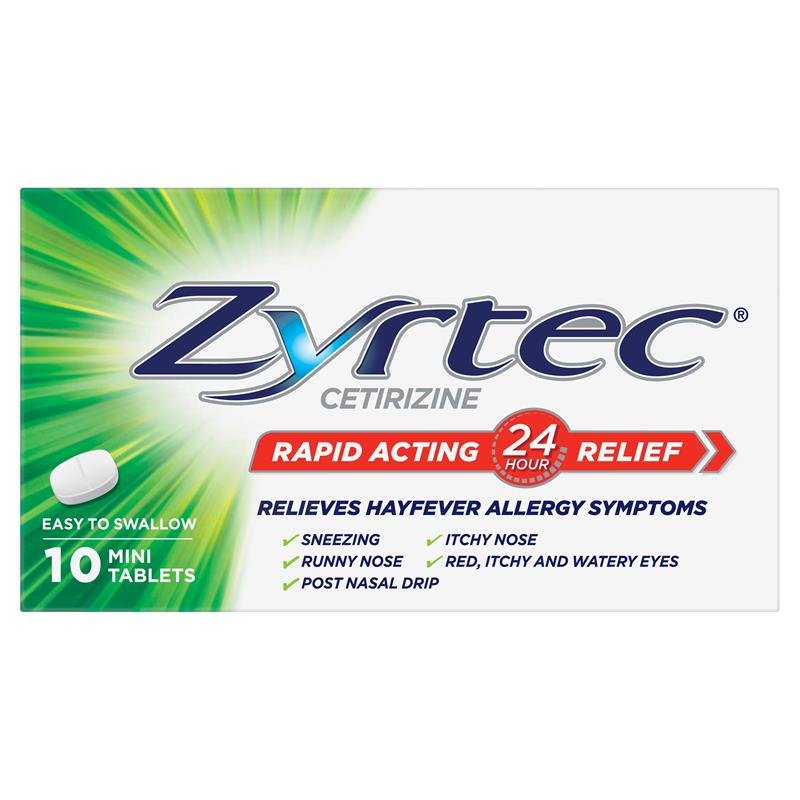 Zyrtec 仙特明抗过敏片 10mg 10片