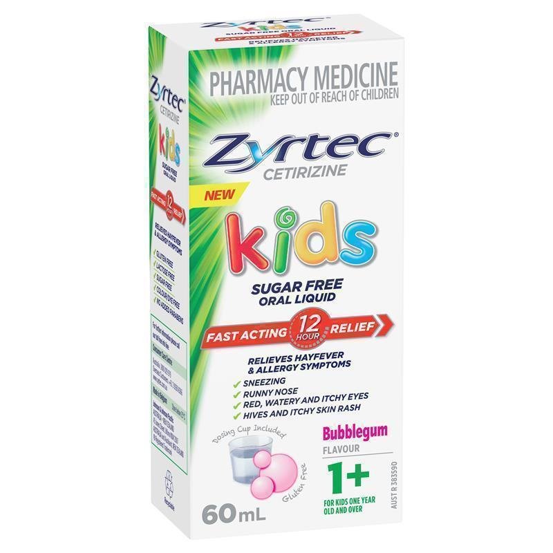 Zyrtec 仙特明儿童抗过敏口服液 泡泡糖味 60ml