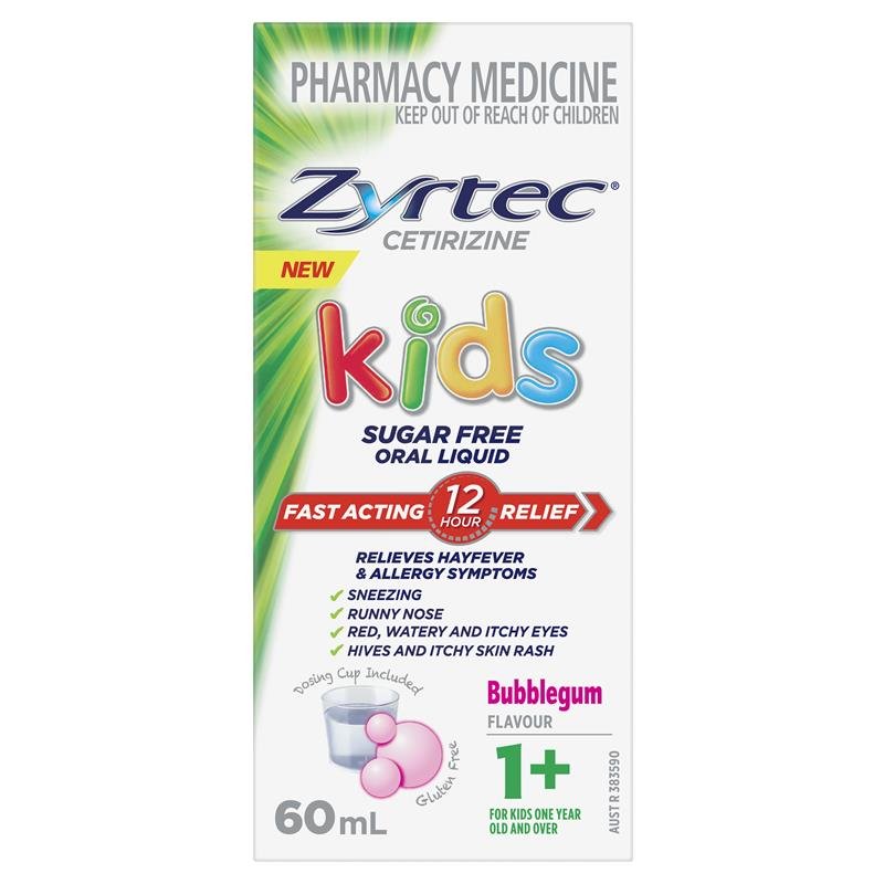Zyrtec 仙特明儿童抗过敏口服液 泡泡糖味 60ml