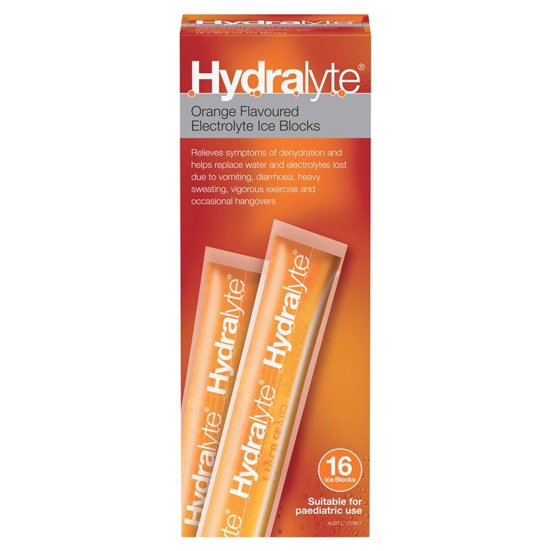 Hydralyte 电解质补水冰棒 橙味 16支