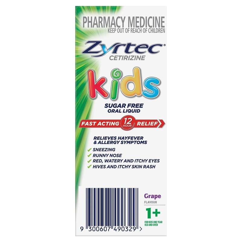 Zyrtec 仙特明儿童抗过敏口服液 葡萄味 120ml