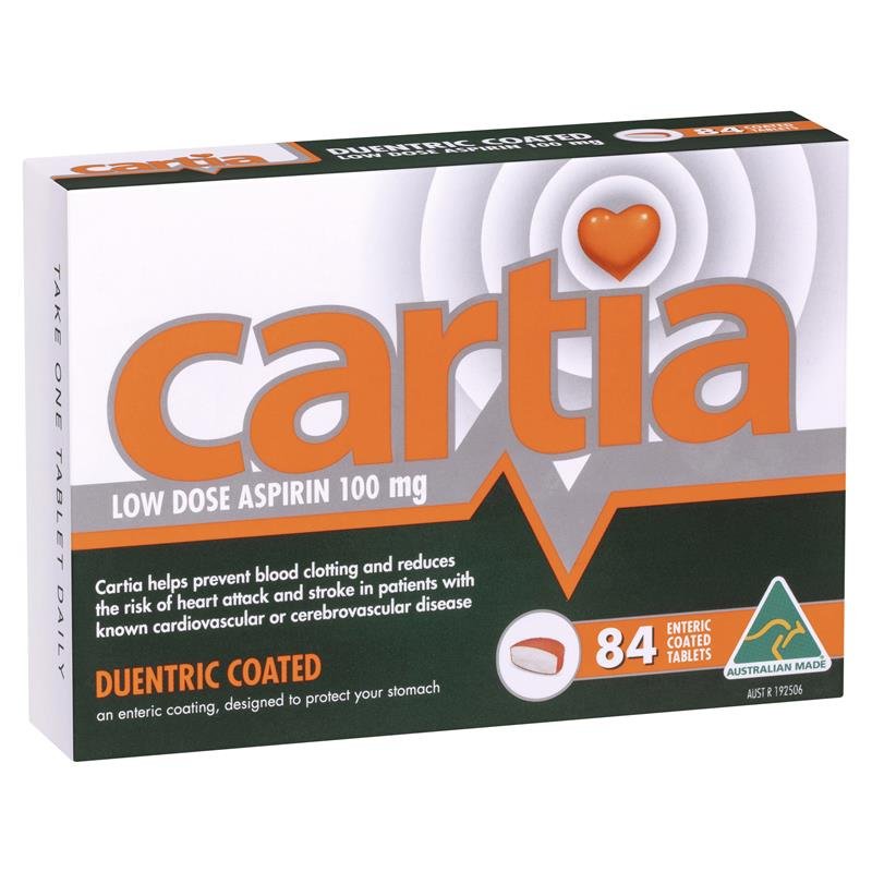 Cartia 阿司匹林肠溶片 100mg 84片