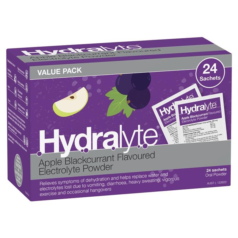 Hydralyte 电解质冲剂 苹果黑加仑味 4.9g×24包