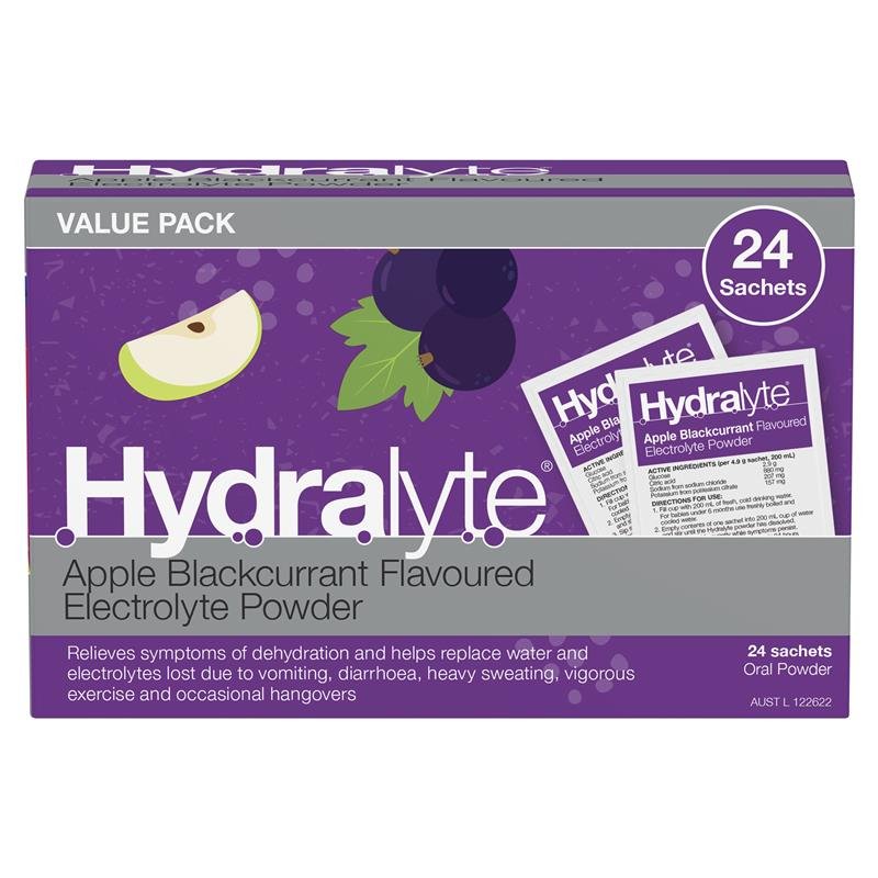 Hydralyte 电解质冲剂 苹果黑加仑味 4.9g×24包