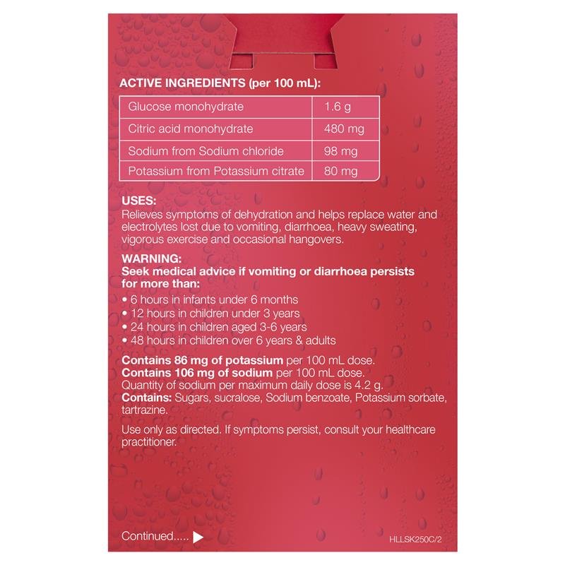 Hydralyte 电解质口服液 草莓奇异果味 250ml×4瓶