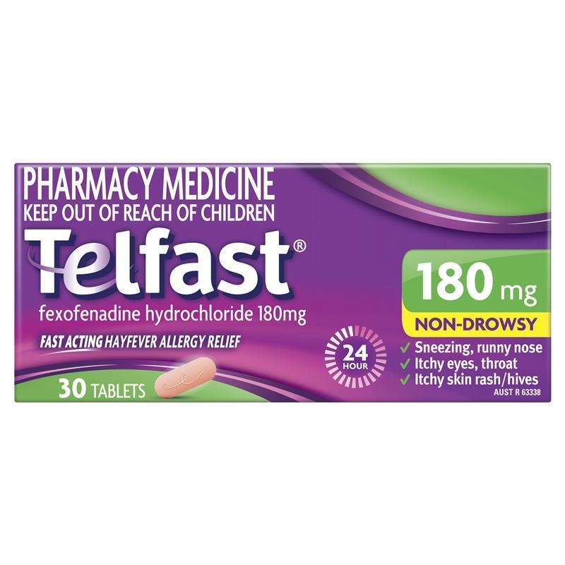 Telfast 抗过敏/花粉症片 180mg 30片