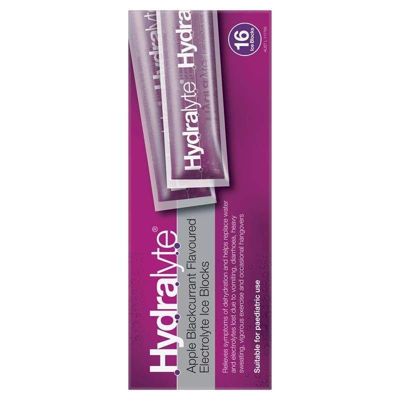 Hydralyte 电解质补液冰棒 苹果黑加仑味 16支