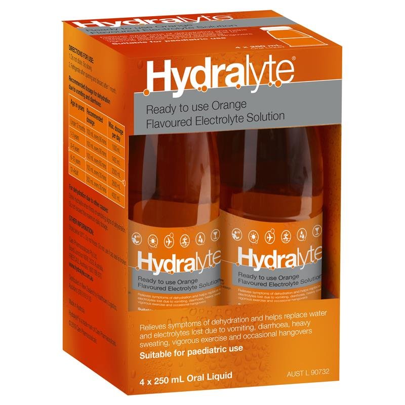 Hydralyte 电解质口服液 橙味 250ml×4瓶